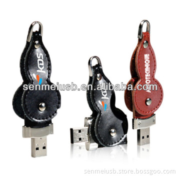16gb black leather usb flash drive import from china